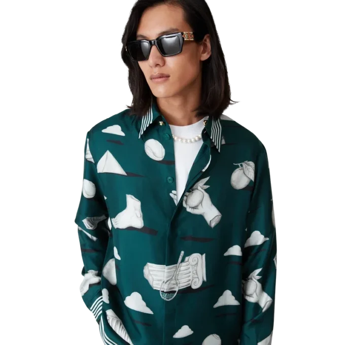 Camisas de seda de manga larga Metaphysical