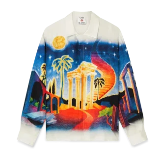 Camisas de seda de manga larga Midnight Acropolis Camisas de seda de manga larga Midnight Acropolis