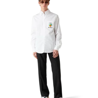 Camisas Oxford naranja bordadas