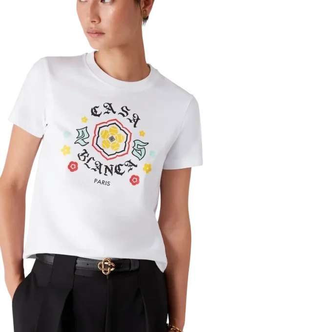 Camiseta ajustada de manga corta con emblema