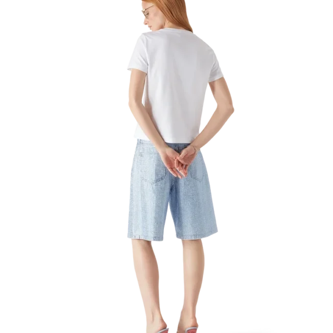 Camiseta ajustada de pantalón corto con logotipo Crystal Warped