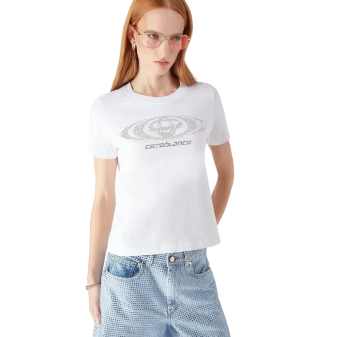 Camiseta ajustada de pantalón corto con logotipo Crystal Warped