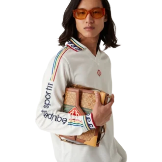 Camiseta de fútbol de manga larga con monograma Jacquard