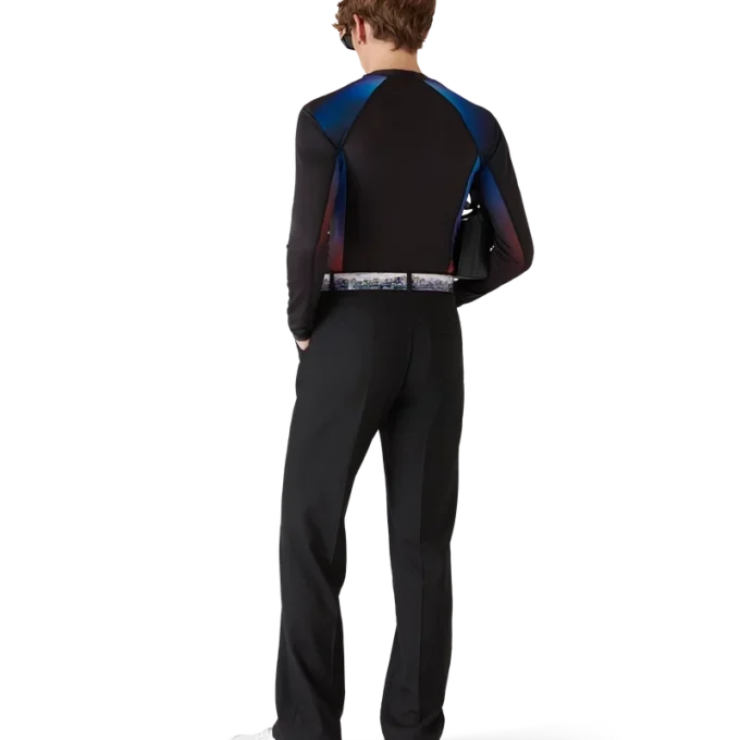 Camiseta de manga larga con estampado degradado Camiseta de manga larga con estampado degradado