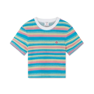 Camiseta de rizo a rayas