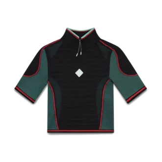 Camiseta sin costuras con media cremallera