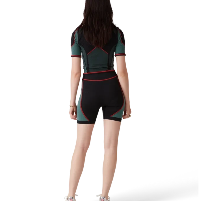 Camiseta sin costuras con media cremallera