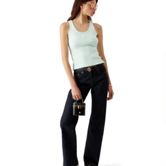 Camiseta sin mangas de jersey acanalado