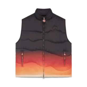 Chaleco acolchado de nailon con degradado