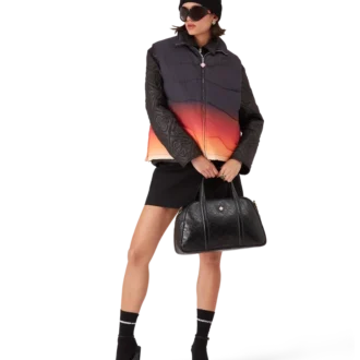 Chaleco acolchado de nailon con degradado