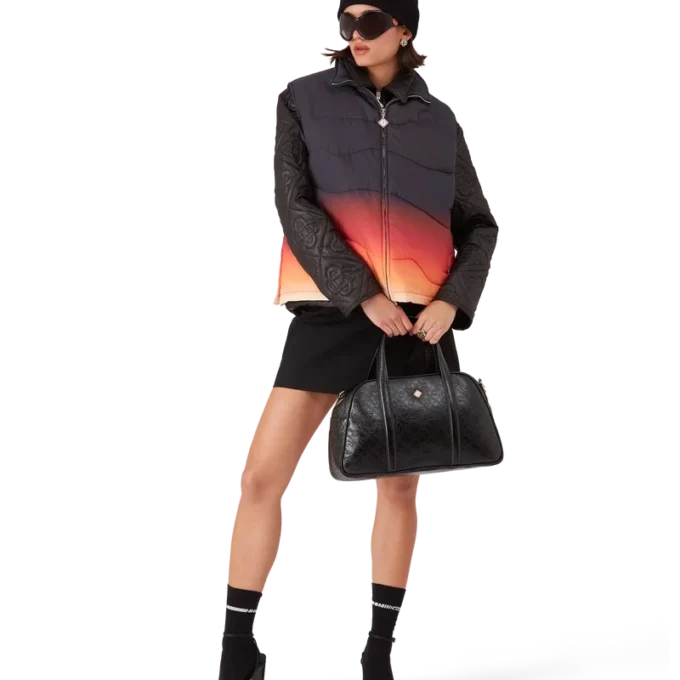 Chaleco acolchado de nailon con degradado