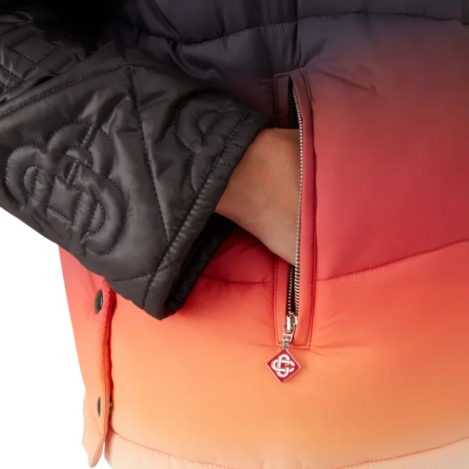 Chaleco acolchado de nailon con degradado