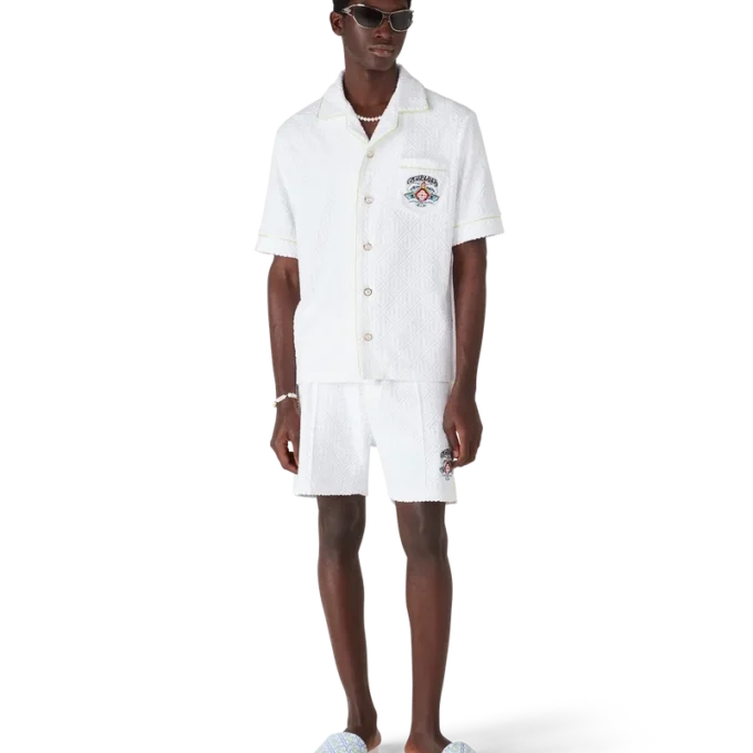 Chanclas de piscina Monogram blancas para hombre