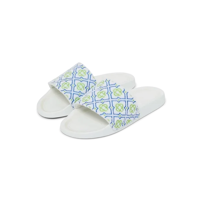 Chanclas de piscina Monogram blancas para hombre