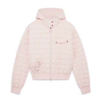 Chaqueta acolchada con capucha de nailon