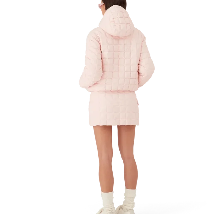 Chaqueta acolchada con capucha de nailon