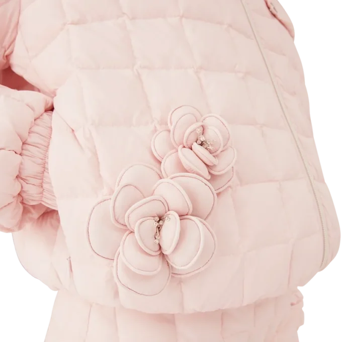 Chaqueta acolchada con capucha de nailon