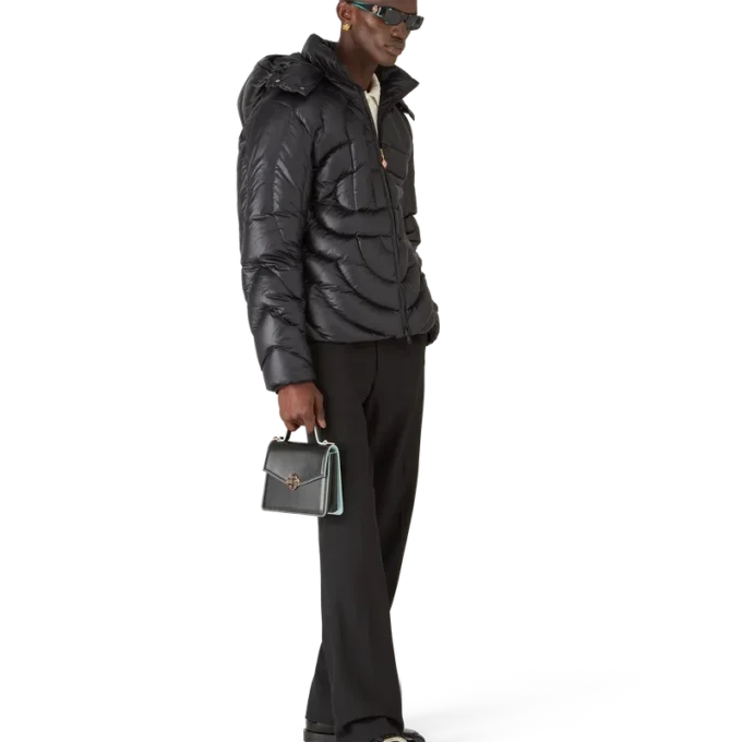 Chaqueta acolchada de nailon con monograma