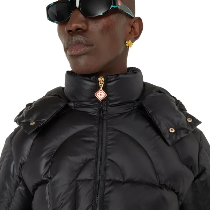 Chaqueta acolchada de nailon con monograma