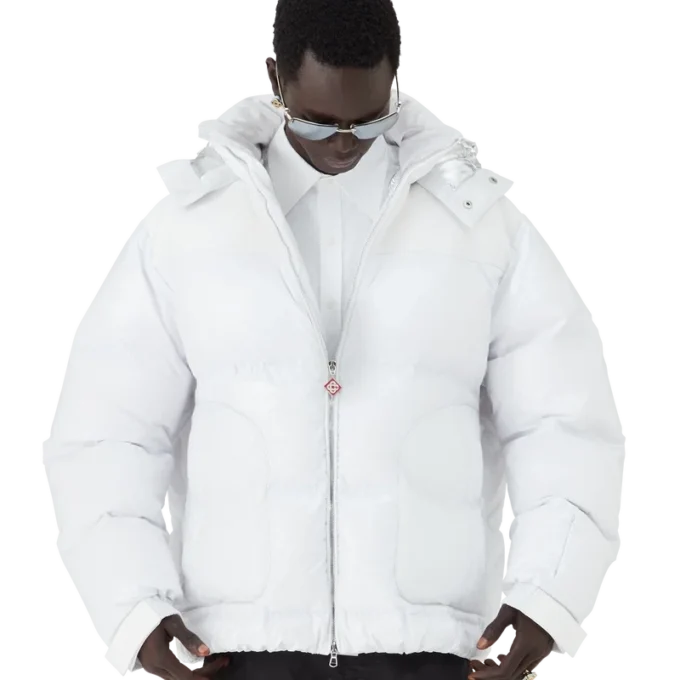 Chaqueta acolchada de nailon y ripstop