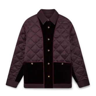 Chaqueta acolchada de satén