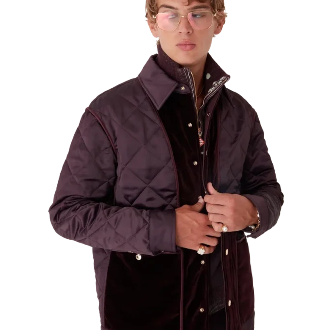 Chaqueta acolchada de satén Chaqueta acolchada de satén