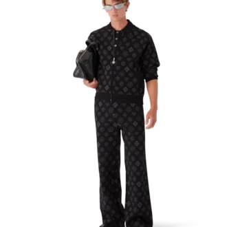 Chaqueta bomber de jacquard con monograma