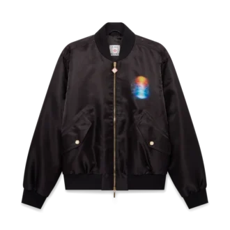 Chaqueta bomber degradada de organza