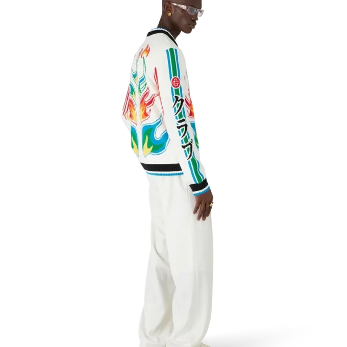 Chaqueta Casa Club de punto de algodón Flame Laurel