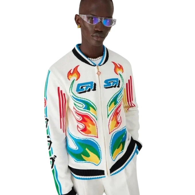 Chaqueta Casa Club de punto de algodón Flame Laurel