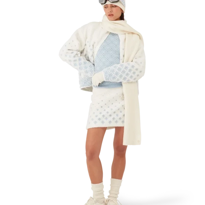 Chaqueta corta de forro polar con monograma degradado bordado