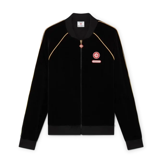 Chaqueta de chándal de terciopelo con ribetes degradados Chaqueta de chándal de terciopelo con ribetes degradados