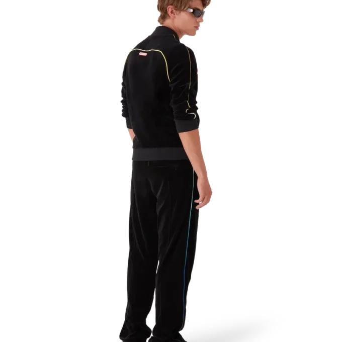 Chaqueta de chándal de terciopelo con ribetes degradados Chaqueta de chándal de terciopelo con ribetes degradados