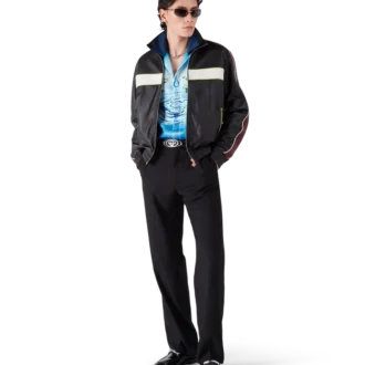 Chaqueta de cuero negra