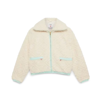 Chaqueta de forro polar jacquard con monograma