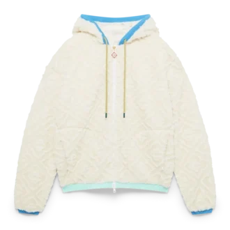 Chaqueta de forro polar jacquard con monograma