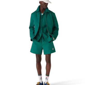 Chaqueta de jacquard con monograma de algodón