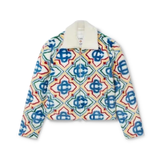 Chaqueta de piel sintética jacquard