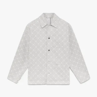 Chaqueta de trabajo con monograma gris