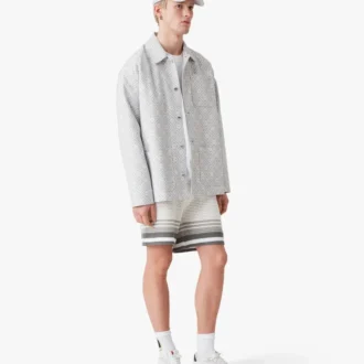 Chaqueta de trabajo con monograma gris