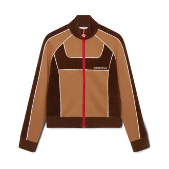 Chaqueta deportiva con paneles de chenilla