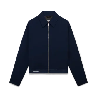 Chaqueta deportiva de lana azul marino