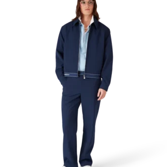 Chaqueta deportiva de lana azul marino