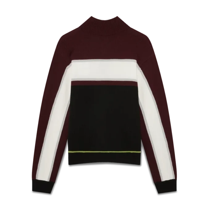 Chaqueta deportiva de punto merino a rayas Chaqueta deportiva de punto merino a rayas