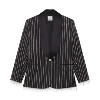 Chaqueta entallada con adornos de cristales