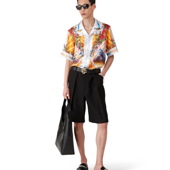 Cinturón con logotipo CC en negro