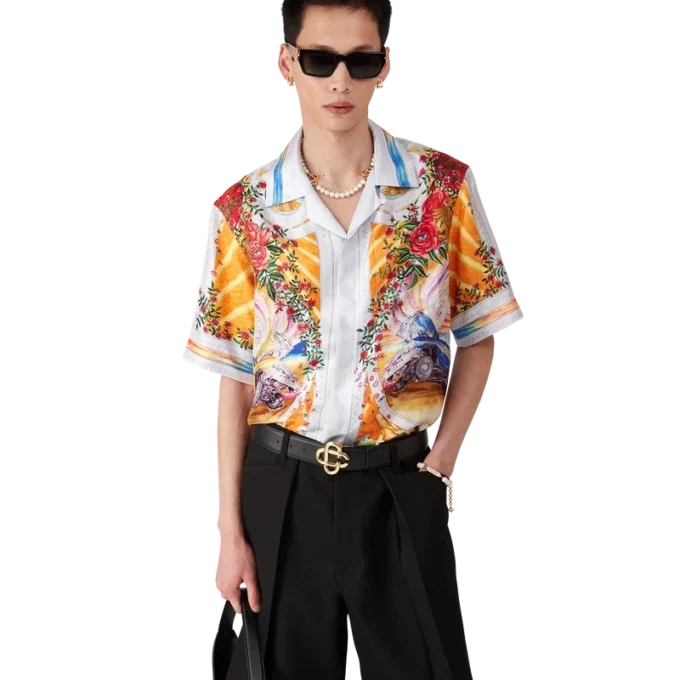 Cinturón con logotipo CC en negro