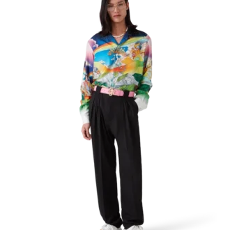 Cinturón rosa con logotipo CC en relieve