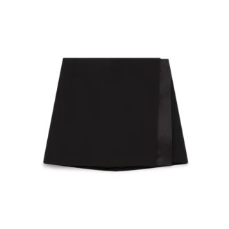 Falda cruzada de sastrería de lana