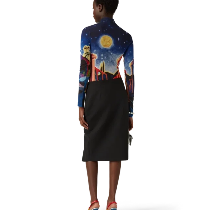 Falda cruzada entallada